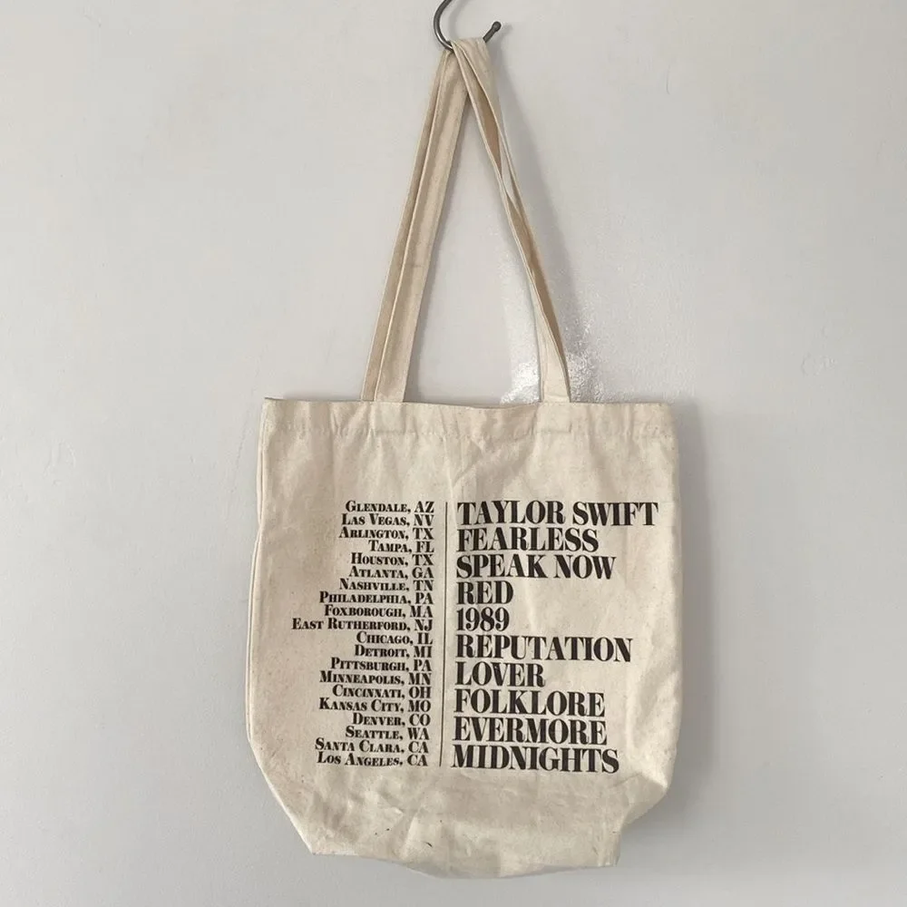 Taylor Swift Canvas Tote Bag from The Eras Tour her photo printed Like New